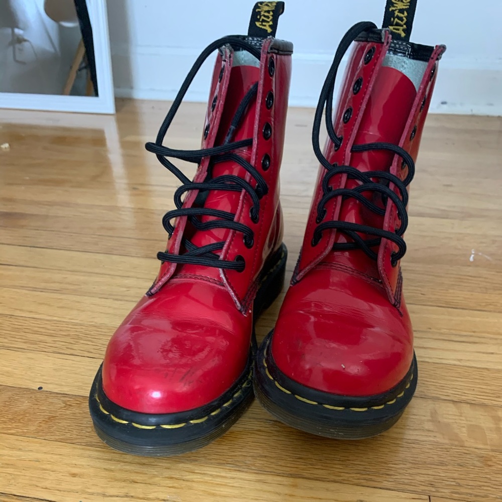 Shiny red Docs size 5 UK3